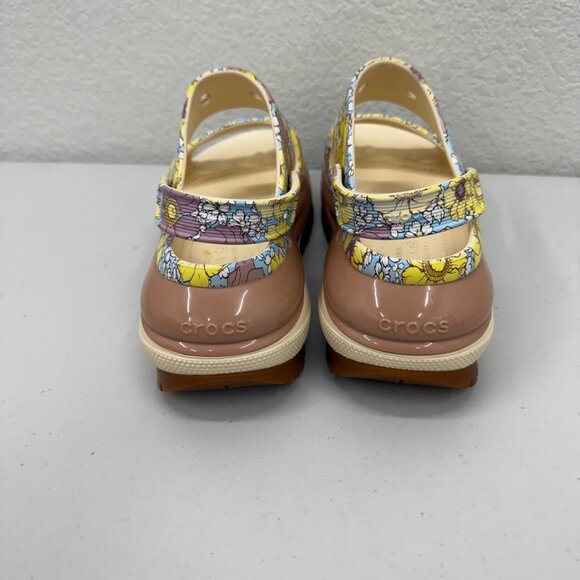 Crocs Mega Crush Retro Floral Platform Open Toe Sandals Shoe 208966 Womens sz 11 - Picture 3 of 8